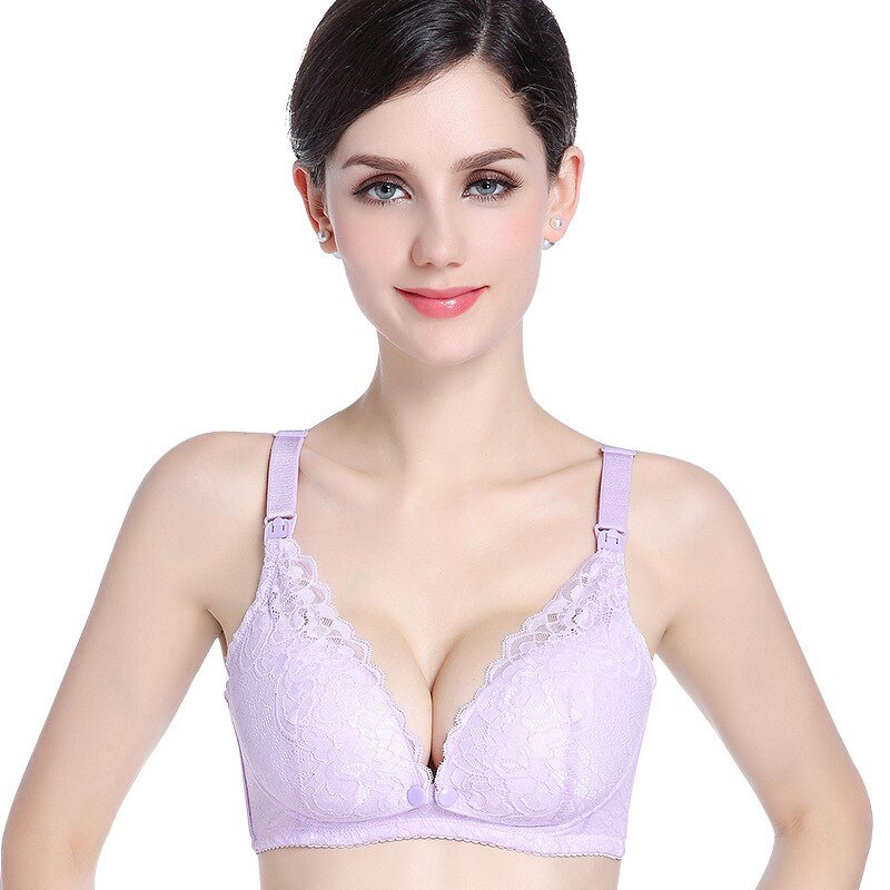 Soutien-gorge d'allaitement respirant en dentelle à armatures