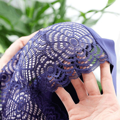 Wire Free Lace Bra Thin Cup Plus Size