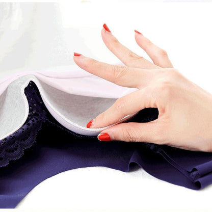 Wire Free Lace Bra Thin Cup Plus Size
