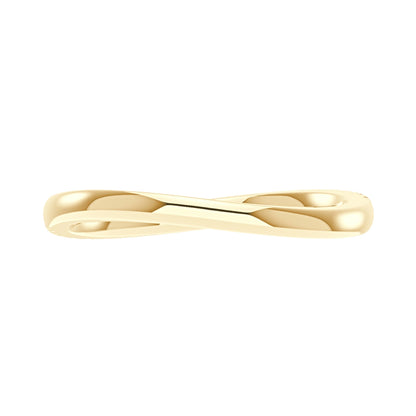 Nature Inspired Wave Moissanite Pavé Half Eternity Band