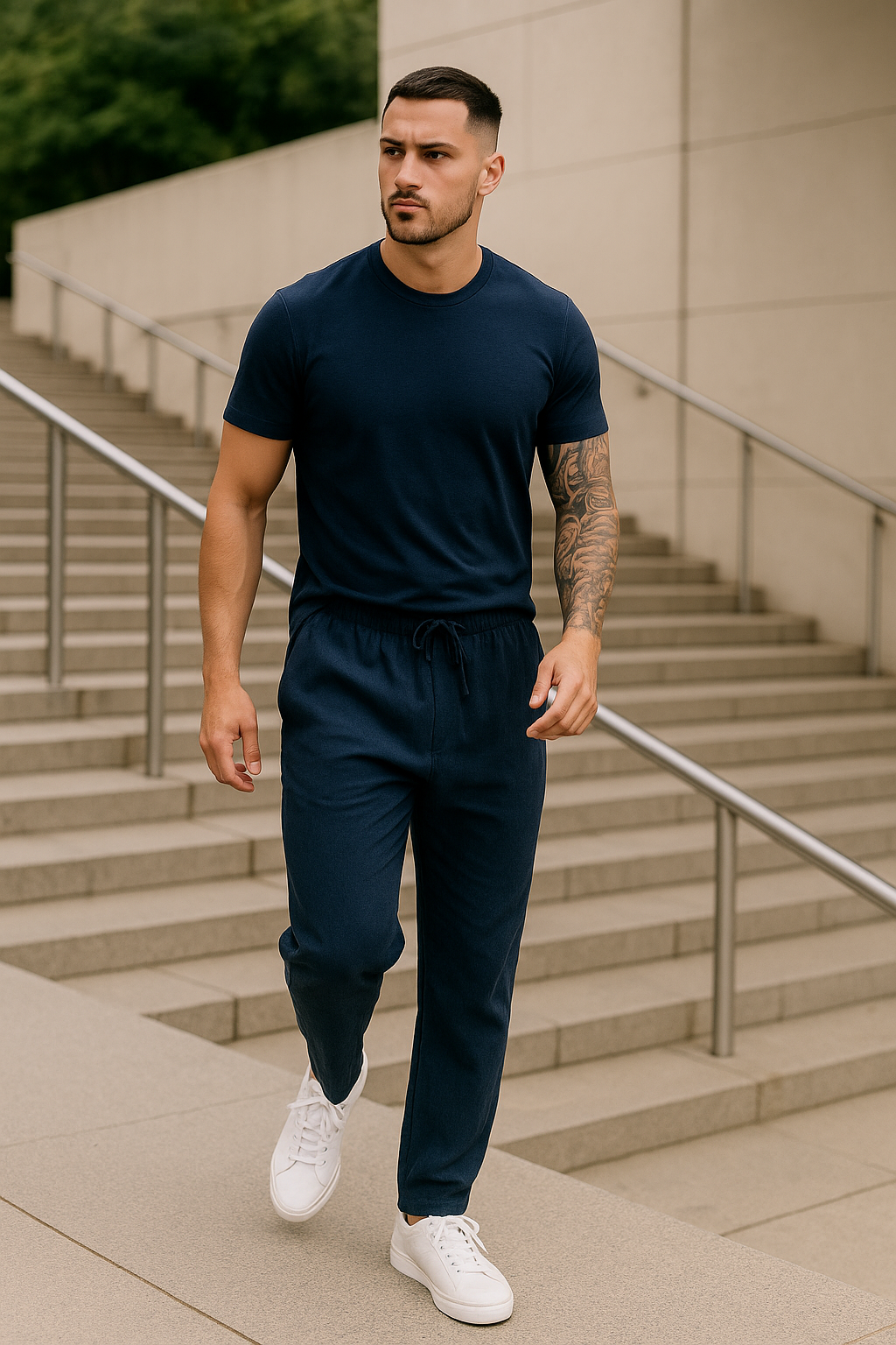 Pantalon en lin de qualité supérieure pour homme