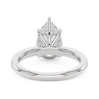 Bague de fiançailles solitaire en moissanite en forme de poire