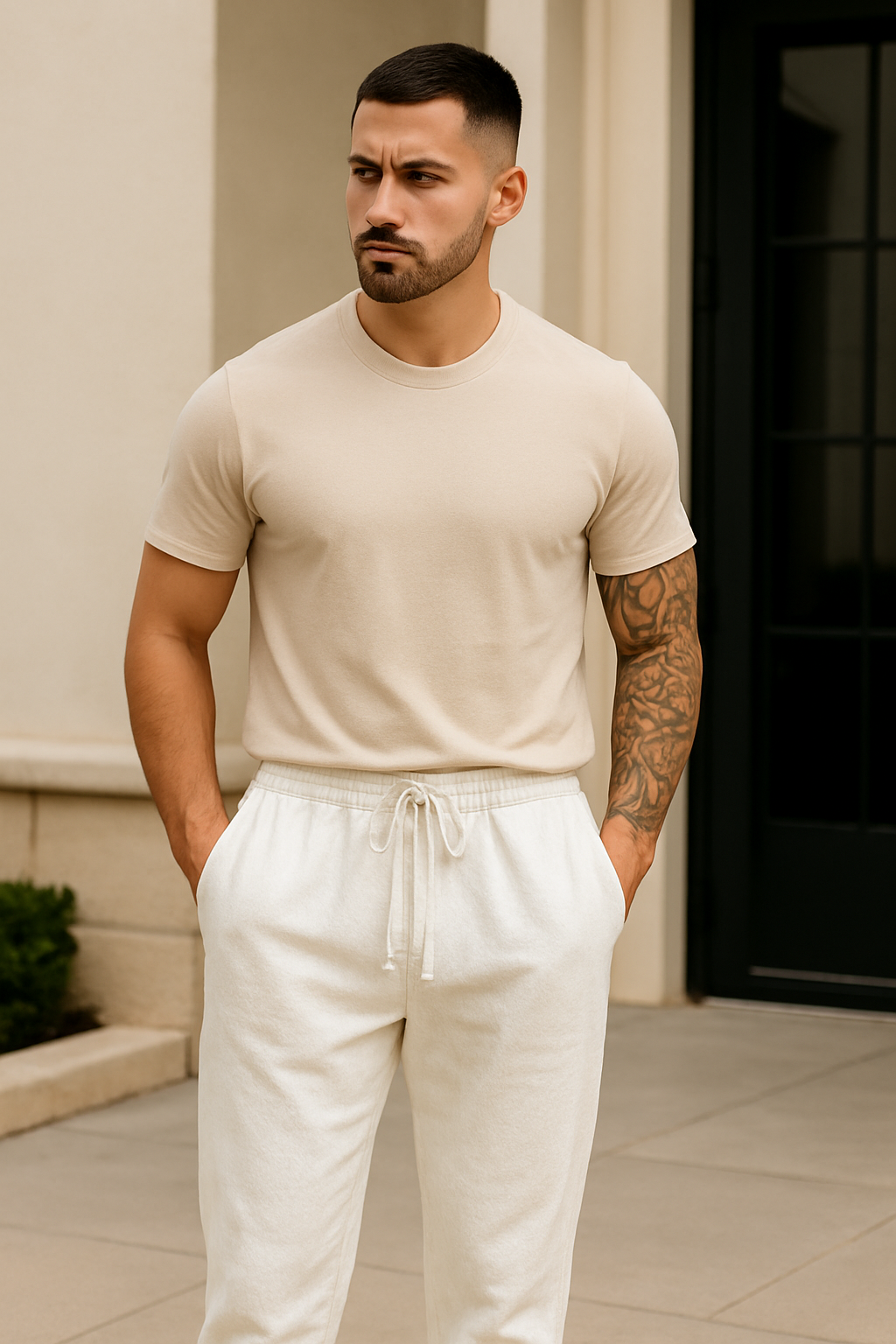 Pantalon en lin de qualité supérieure pour homme