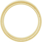 Sleek Edge Beveled Wedding Band